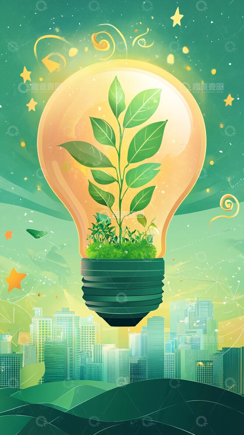 高清大图下载【趣麦麦图】绿色能源新生活3