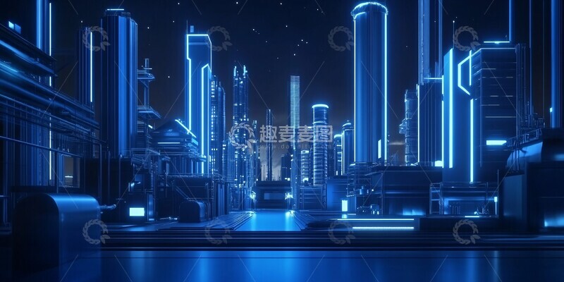 高清大图下载【趣麦麦图】智能工厂城市1