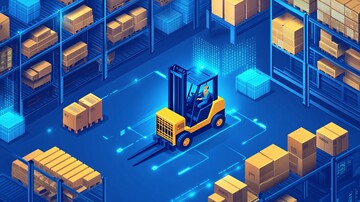 智能仓库机器人叉车扫描3