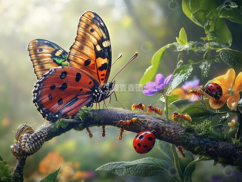 高清大图下载【趣麦麦图】自然环境中的昆虫2