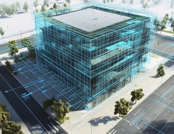 办公楼扫描网格图3