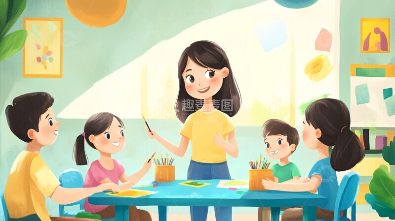 高清大图下载【趣麦麦图】快乐绘画课堂3