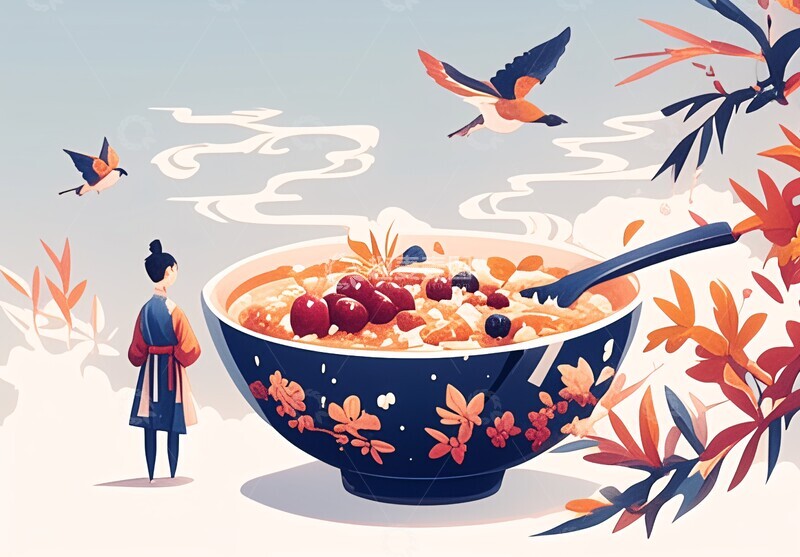 高清大图下载【趣麦麦图】八宝粥与汉服少年3