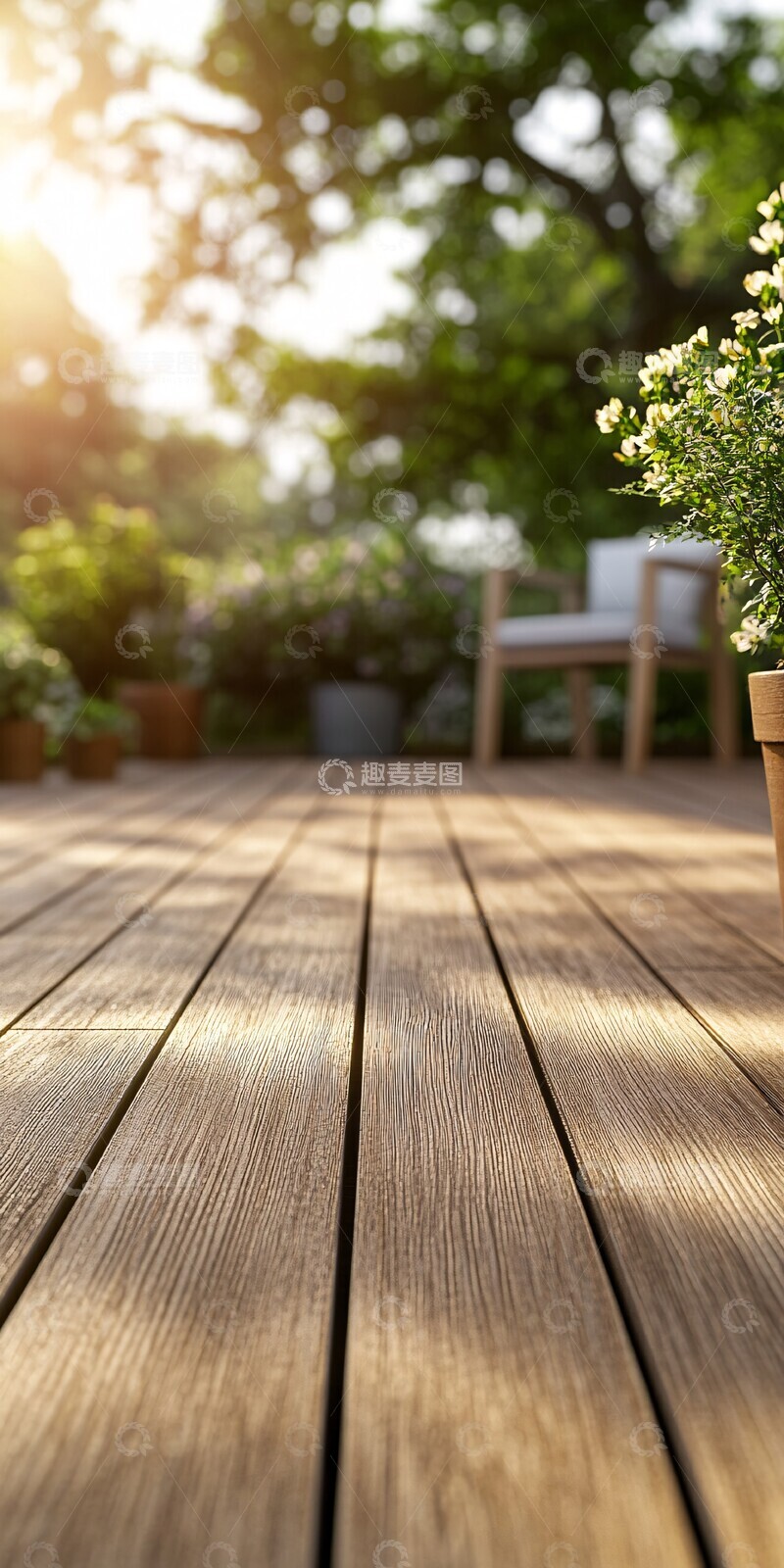 高清大图下载【趣麦麦图】木质露台休闲区3