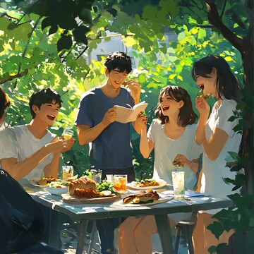 年轻人户外午餐1