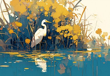 冷露湖畔鹭舞菊2