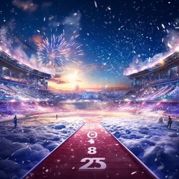 赛道迎新雪景图1