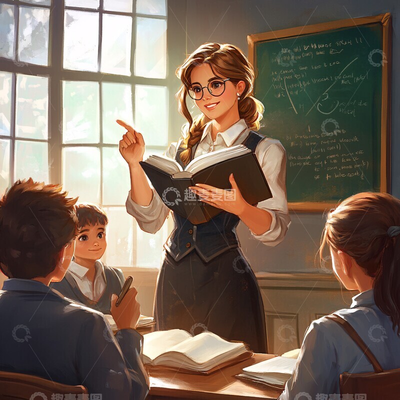 高清大图下载【趣麦麦图】教师授课场景1