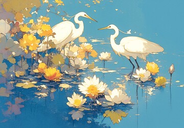 冷露湖畔鹭舞菊1