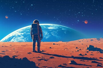 宇航员火星站立2