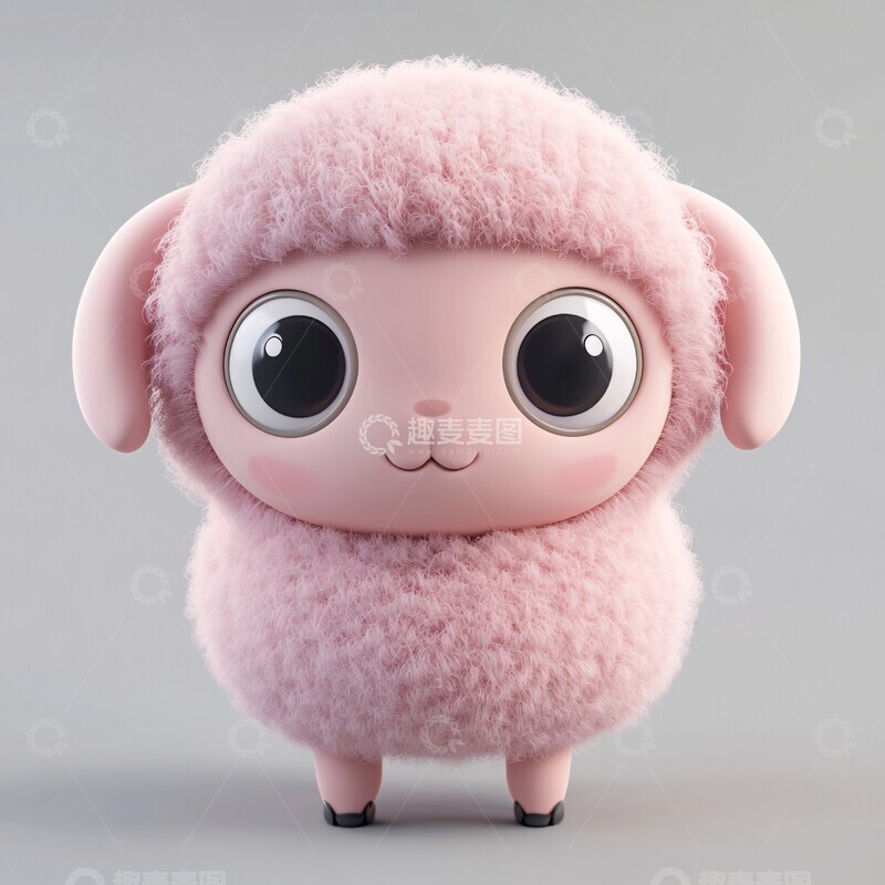 高清大图下载【趣麦麦图】粉色小羊盲盒角色3