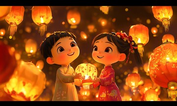 儿童观灯儿童节日灯笼3