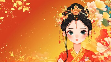 卡通女孩传统服饰2