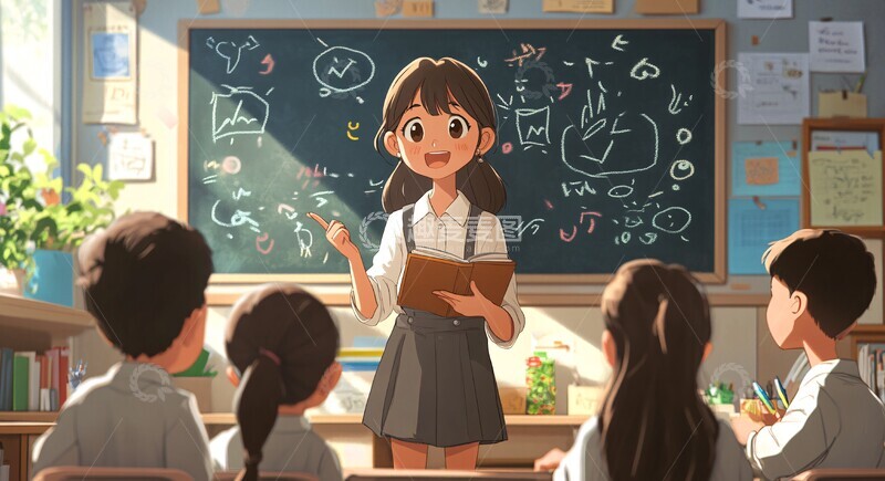 高清大图下载【趣麦麦图】教师教学课堂2