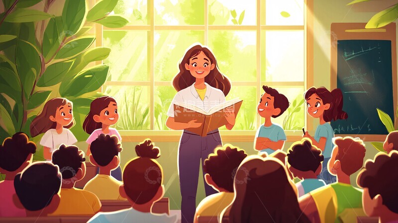 高清大图下载【趣麦麦图】老师上课场景3