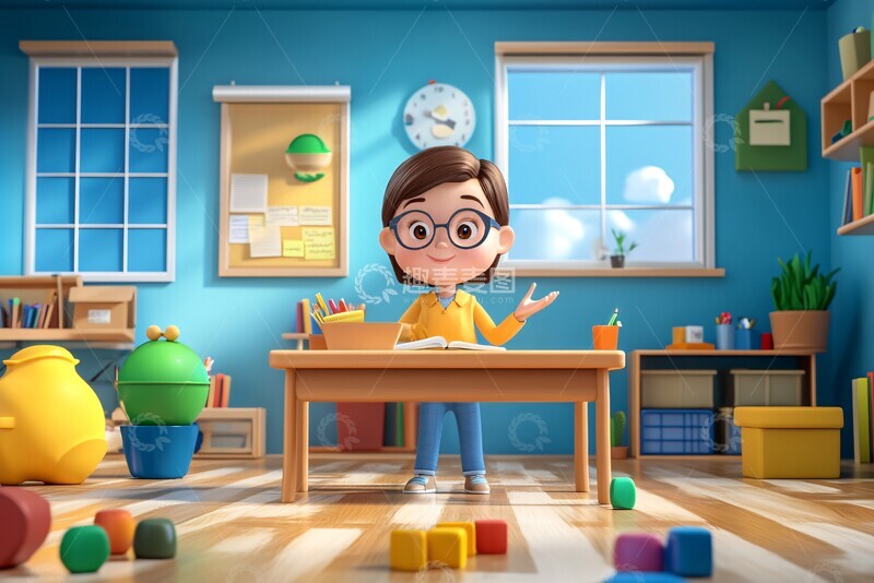 高清大图下载【趣麦麦图】课堂老师教学场景2