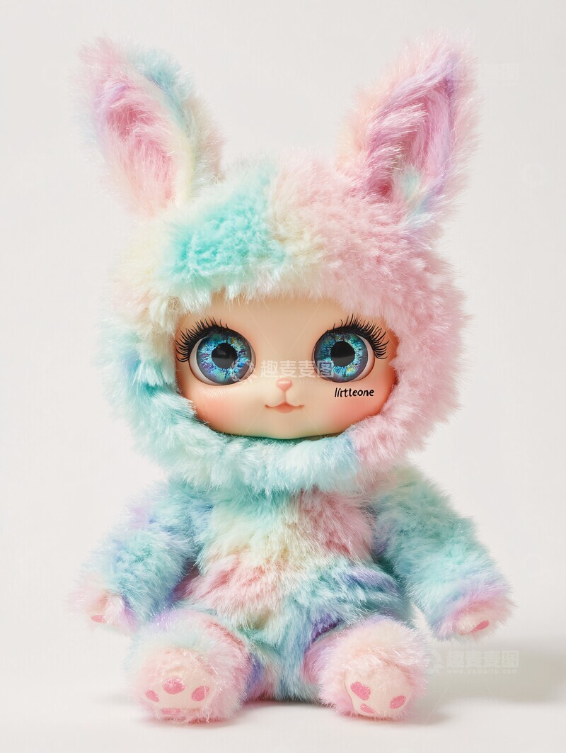 高清大图下载【趣麦麦图】兔子耳朵猫咪娃娃2