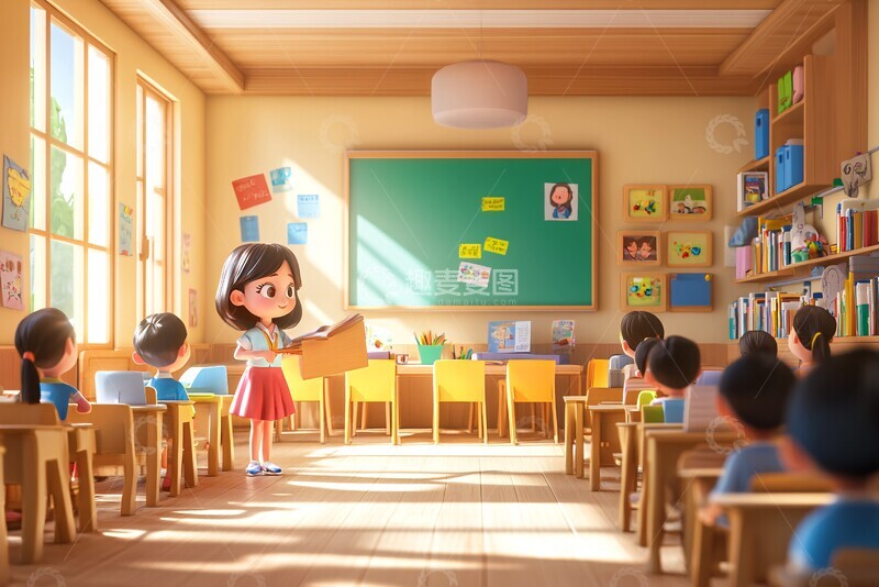高清大图下载【趣麦麦图】课堂老师教学场景3