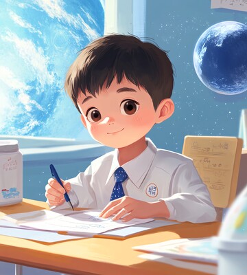 男孩写字的教室2