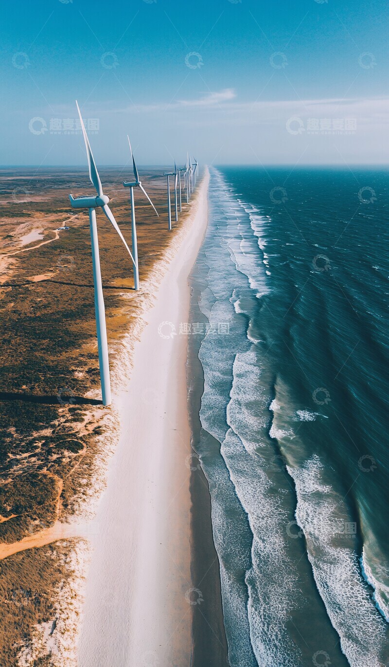 高清大图下载【趣麦麦图】海风发电场景3