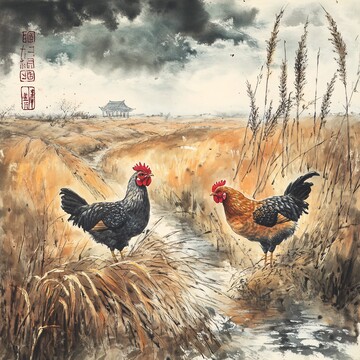 谷雨春雨润粟鸡田1