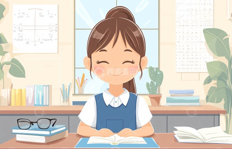 高清大图下载【趣麦麦图】教室里的视力按摩3