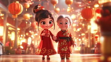 新春佳节传统装扮1