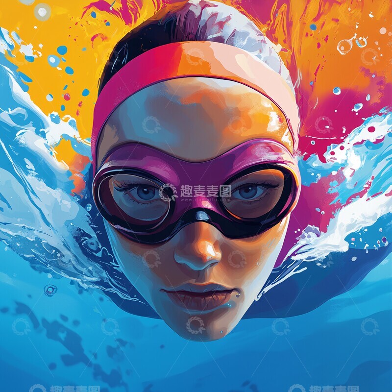 女子游泳漫画插图3