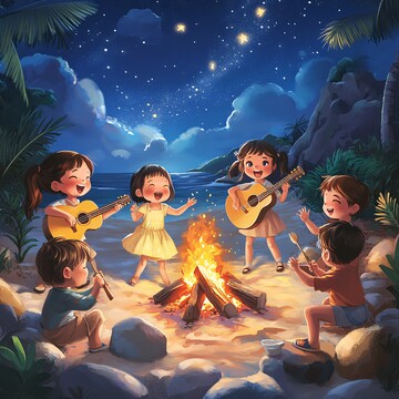 篝火旁歌舞表演6