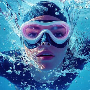 女子泳者漫画插图3