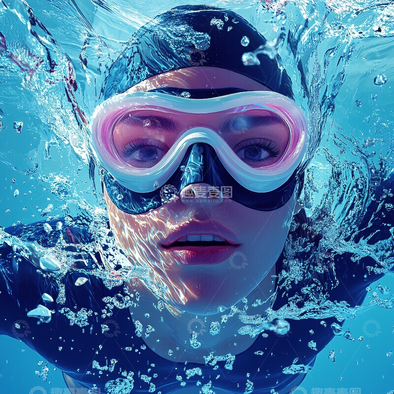 女子泳者漫画插图3