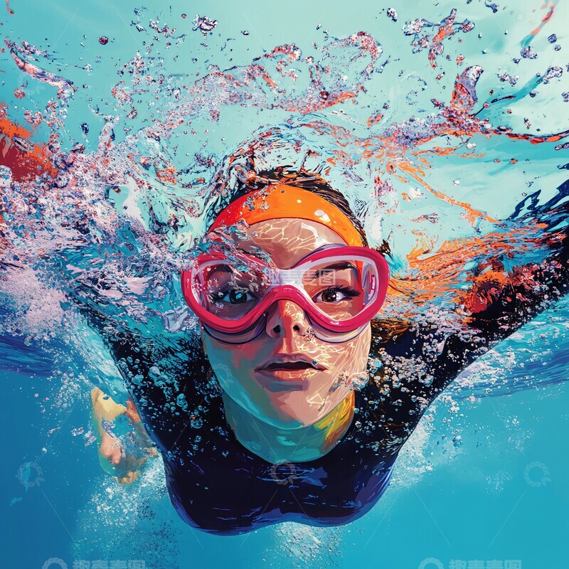 女子游泳漫画插图2