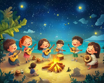 篝火旁歌舞表演2