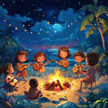 篝火旁歌舞表演7