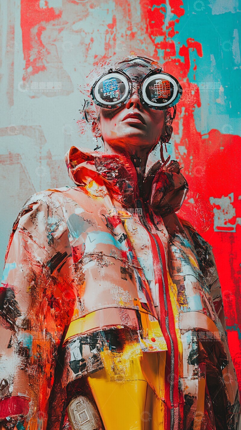 高清大图下载【趣麦麦图】赛博时尚无人类1