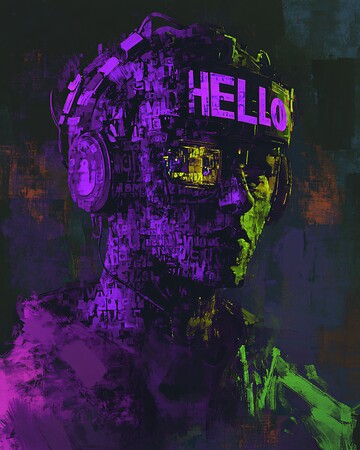 字母组成科幻人像1