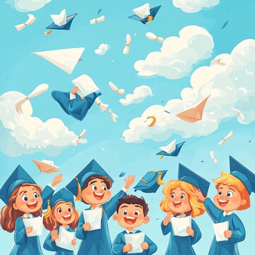 毕业生抛纸飞机4