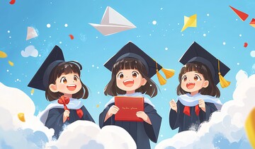 毕业典礼纸飞机云朵2