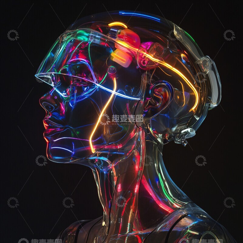 高清大图下载【趣麦麦图】-透明未来人类3