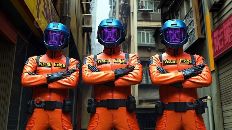 高清大图下载【趣麦麦图】蓝红异星科技3