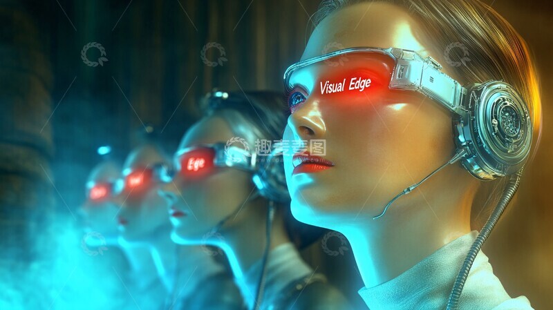 高清大图下载【趣麦麦图】蓝红异星科技2