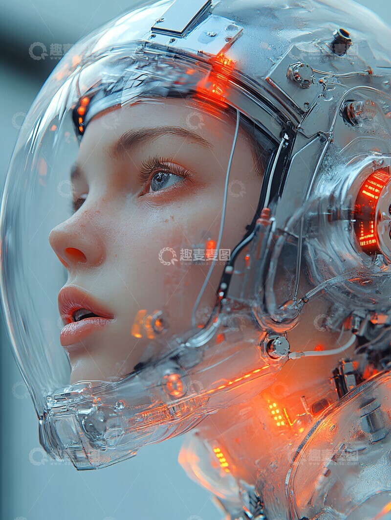 高清大图下载【趣麦麦图】透明机器人头3