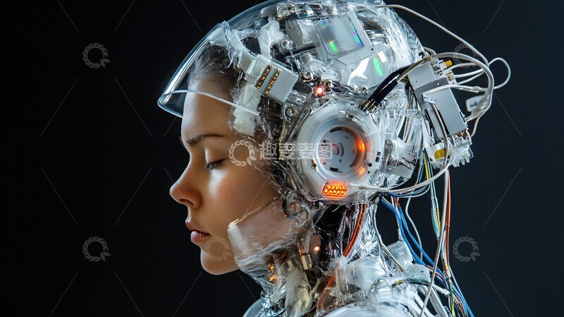 高清大图下载【趣麦麦图】赛博女太空人头像