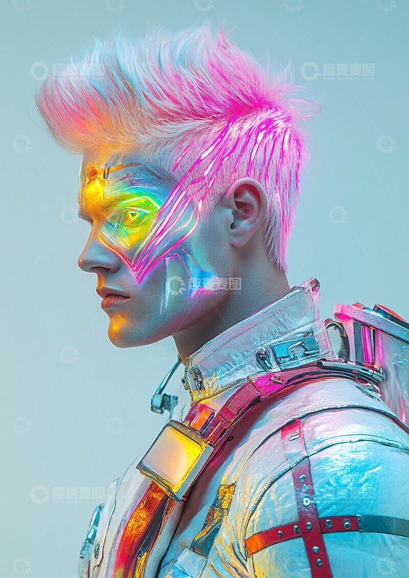 高清大图下载【趣麦麦图】骑士机甲肖像2