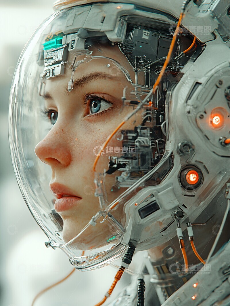 高清大图下载【趣麦麦图】透明机器人头2