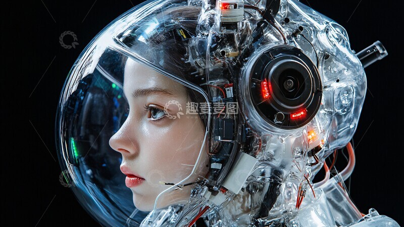 高清大图下载【趣麦麦图】赛博女太空人头像3