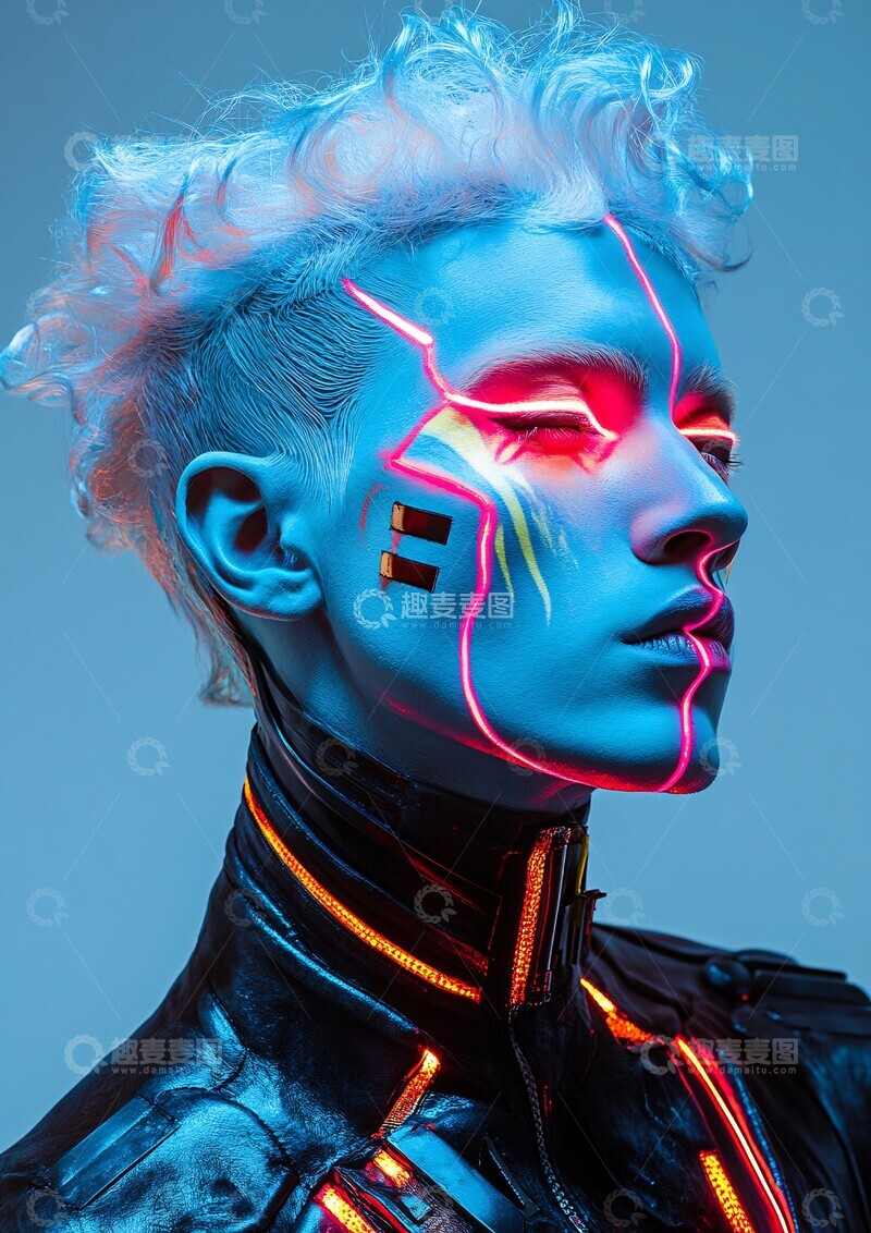 高清大图下载【趣麦麦图】骑士机甲肖像1