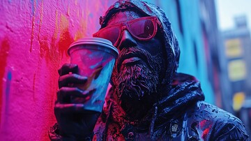 外卖咖啡杯涂鸦3