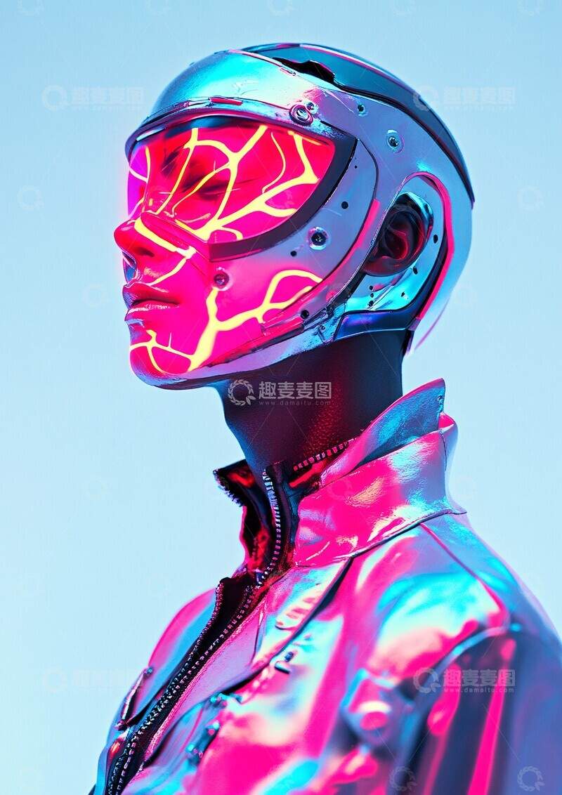 高清大图下载【趣麦麦图】骑士机甲肖像3