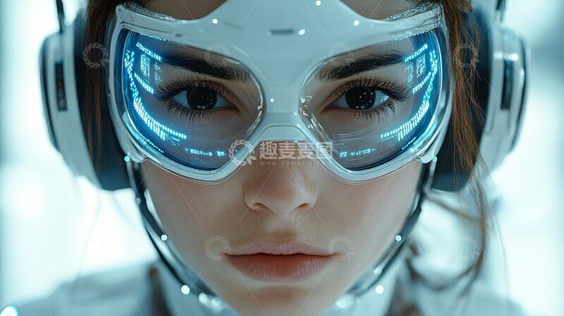 高清大图下载【趣麦麦图】高能女机器人装置1